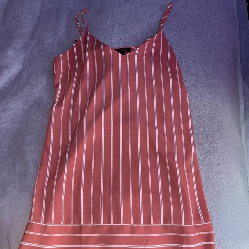 Pink Striped Strap Dress